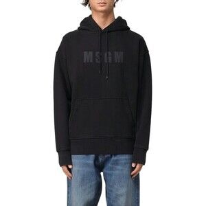 Msgm Black Hoodie With Front Kangaroo Pocket - NWT